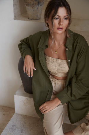 
                  
                    Romania Oversized Linen Shirt
                  
                