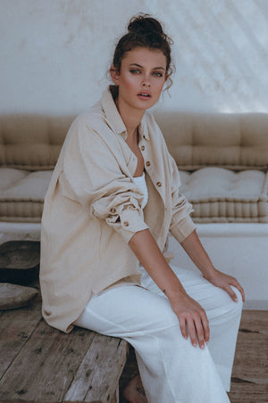 
                  
                    Romania Oversized Linen Shirt
                  
                