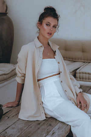 
                  
                    Romania Oversized Linen Shirt
                  
                