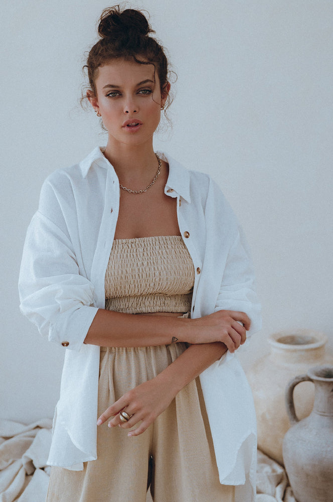 
                  
                    Romania Oversized Linen Shirt
                  
                