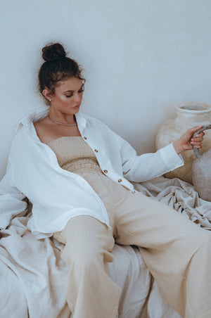 
                  
                    Romania Oversized Linen Shirt
                  
                