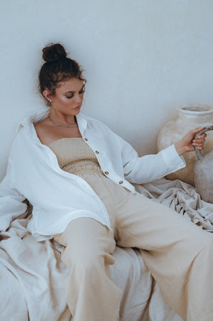 
                  
                    Romania Oversized Linen Shirt
                  
                
