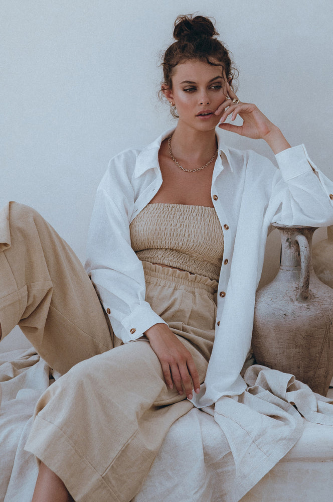 
                  
                    Romania Oversized Linen Shirt
                  
                