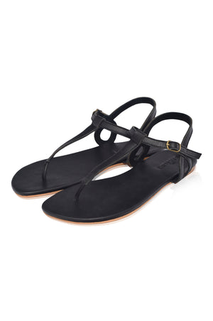
                  
                    Rosalia T-strap Leather Sandals
                  
                