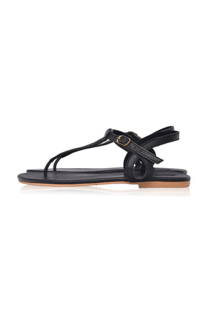 
                  
                    Rosalia T-strap Leather Sandals
                  
                