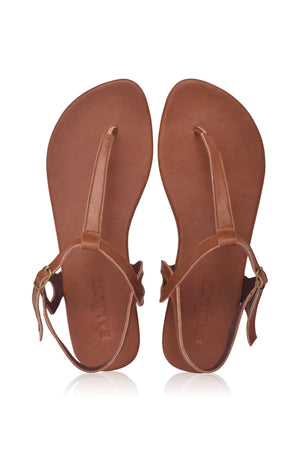 
                  
                    Rosalia T-strap Leather Sandals
                  
                