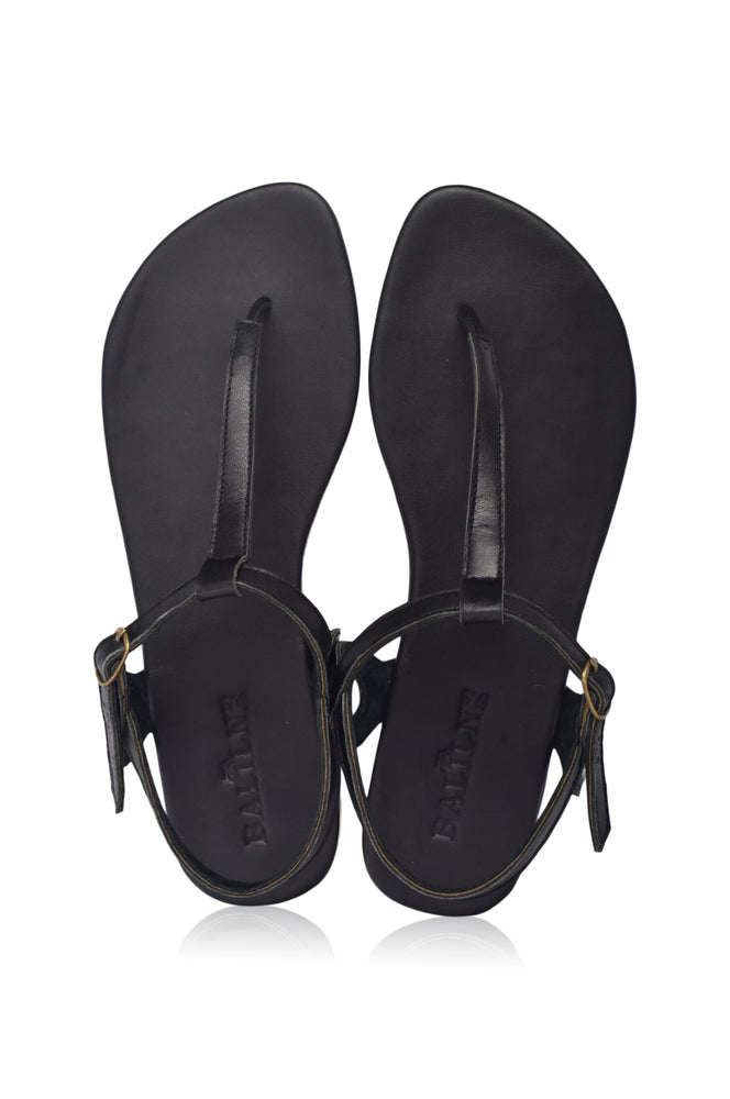 
                  
                    Rosalia T-strap Leather Sandals
                  
                