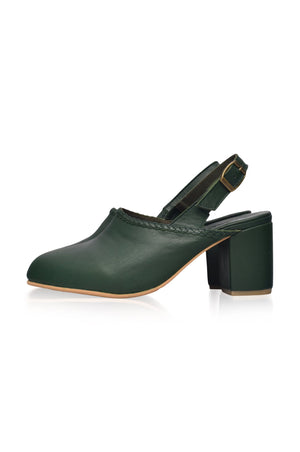 
                  
                    Savage Leather Slingback Heels (Sz. 4, 7.5 & 9)
                  
                